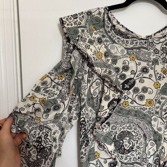 Isabel Marant Etoile Constance Top Blouse Ruffle Print 38 - Picture 4 of 9
